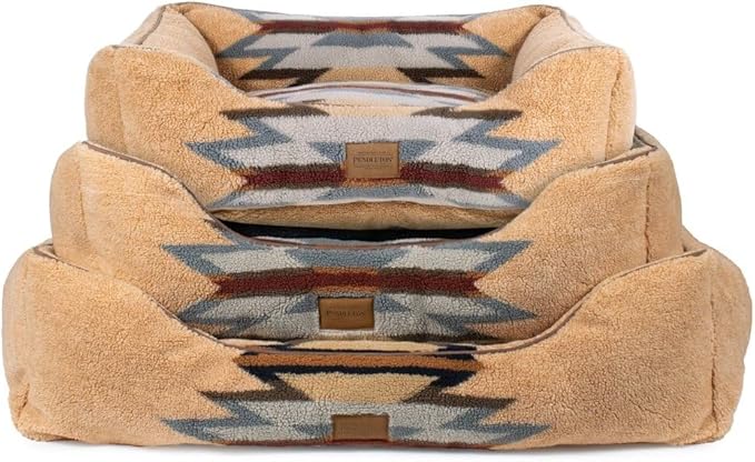 Pendleton Berber Kuddler Dog Bed - Wyeth Trail Wheat, L