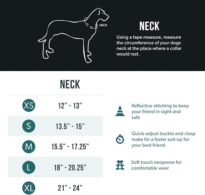 EzyDog Neo Dog Collar - Waterproof & Reflective Dog Collar with Soft Padded Neoprene for Comfort & Durable Nylon – Features Quick Release Buckle and Built-in ID Clip (Large, Pink)
