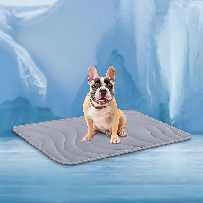 Cozyide Dog Cooling Mat, Large Cooling Mat for Dogs, Reversible Pad for Pet, 36" L x 23" W, Dark Grey