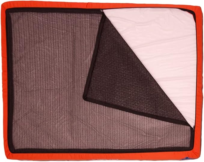 NASA Limited Edition Dog Bed by Wag | Cooling Gel Infused Memory Foam | Out-of-This-World Supportive Orthopedic Foam | Machine Washable Cover and Water Resistant Liner | Medium, Astro Orange