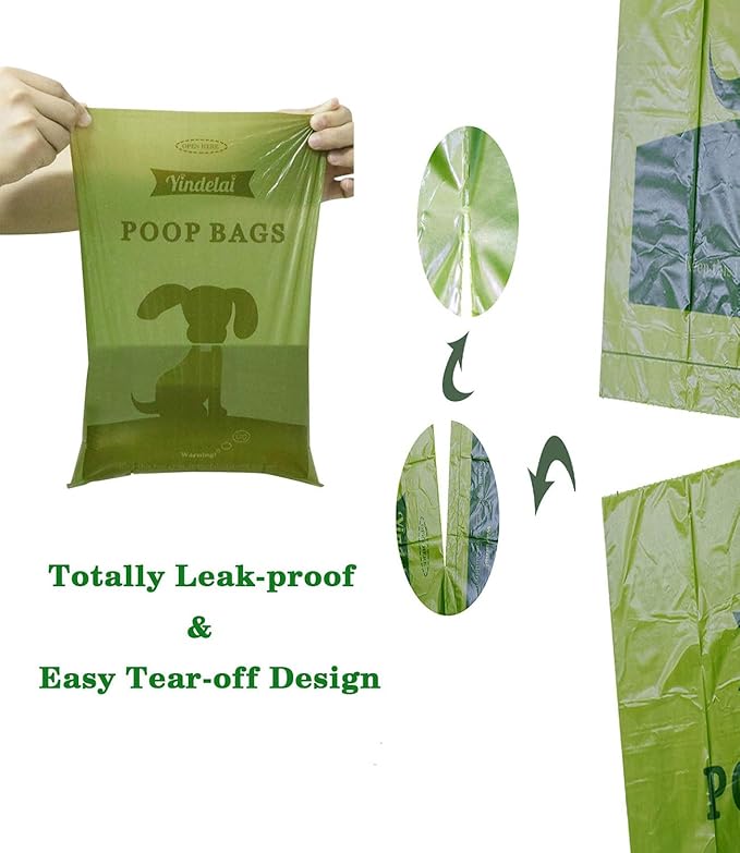 Dog Poop Bag Biodegradable Scented: Leak Proof Dog Waste Bags With 1 Dispenser, 18 Rolls Refills Poop Bags -450 Counts