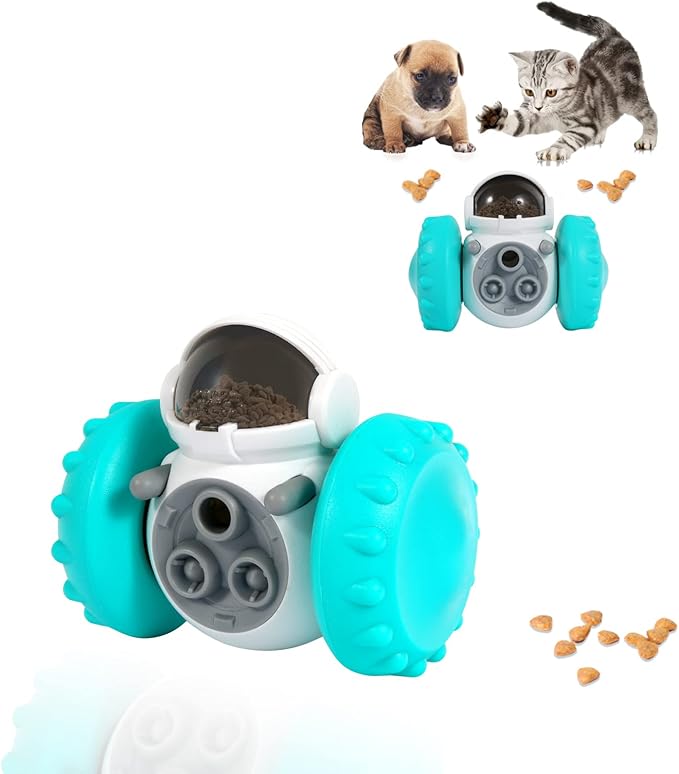 Dog Treat Puzzle Toys, Interactive Treat Food Dispenser, Slow Feeder Toys for Smart Small Medium Dogs to Keep Them Busy, Perfect Alternative to Slow Feeder Dog Bowls to Improves Pets Digestion