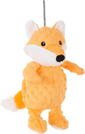 PETLOU Dog Plush Toys,Interactive Stuffed Dog Squeaky Toys Chew Dog Toys for Medium Dog Small Large Dogs,Dotty Friends Dog Toy (12 INCH, Dotty Friends-Fox)