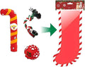 Christmas Dog Chew Toys Set Dog Gift Toy with Christmas Stocking or Xmas Gift Box Dog Toys for Aggressive Chewers (Christmas Sock Type 4)