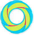 Chew‑Resistant Neon Fetch & Tug Dog Toy – 9″ Durable Plush & Rubber Buddy with Squeaker, Ideal for Moderate Chewers – High‑Visibility Play Rope for Medium Dogs