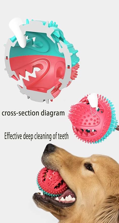 Interactive Dog Toy, A Dog Toy Ball with A Built-in Sound，Dog Puzzle Treat Food Dispensing Ball Suitable for Small, Medium Sized Dog Toys