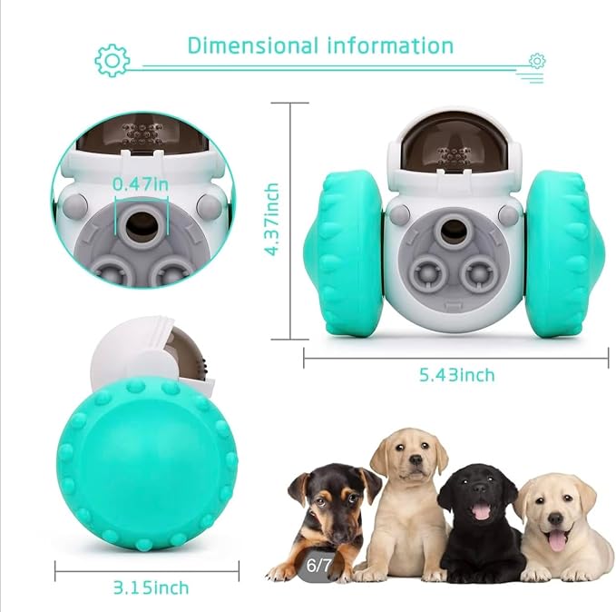 GRETEGO G&GO Dog/Cat Interactive Slow Feeder Puzzle Toy, Cognitive Dog Toys, Dog Treat Dispenser Toy, Interactive PetsToys for Indoor, Treat Dispensing Dog Toys, Slow Eating Dog Bowl (Blue)
