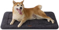 Joydeco Low Profile Dog Crate Mat Reversible Bed Pad, Washable Dog Pad Mat with Ultra Soft Fleece, Compact Design Kennel Beds Mats for Large Medium Small Pets, 36" x 27" Dark Gray