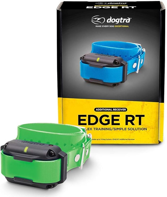 Dogtra Edge RT Additional Receiver Long Range High-Output 1-Mile Waterproof 3-Dog Expandable Remote Dog Training E-Collar with Combination Boost Control for Professionals