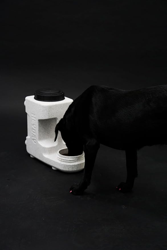 Heyday 2-1 Travel Slow Water Bowl for Dogs—Storage with Spill-Proof Lid, BPA-Free Heavy-Duty Roto-Molded Plastic, Keeps Contents Fresh, Made in USA, Holds Up to 3 Gallons.