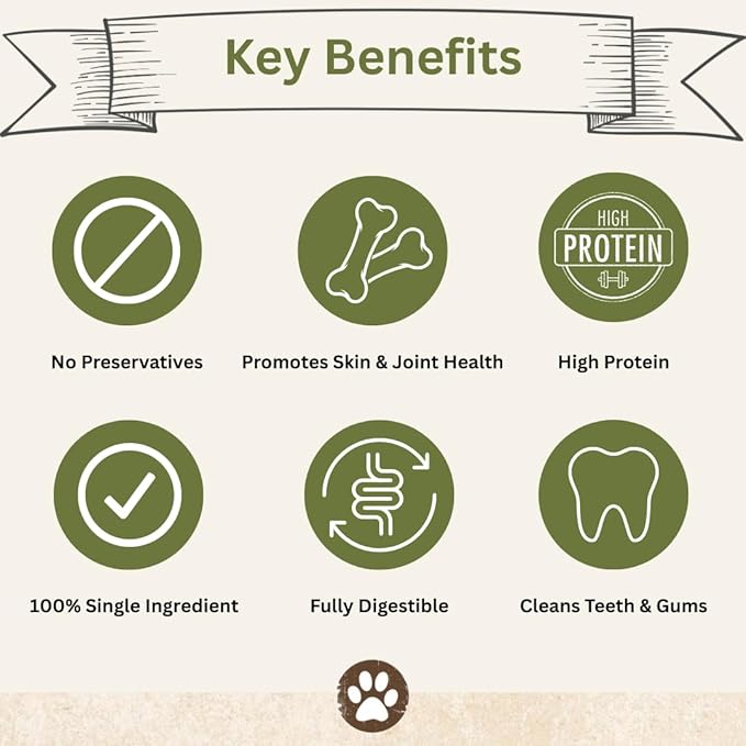 Top Dog Chews - 6 Inch Cow Tails, High-Protein Dog Treats, 100% Naturally Sourced Dog Chew from Free Range Grass-Fed Cattle, Beef Bull Puppy Treats (25 Pack)