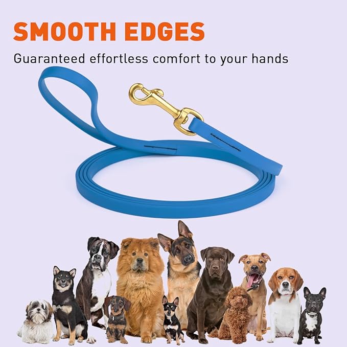Viper K9 Biothane Working Dog Leash Waterproof Lead for Tracking Training Schutzhund Dog Sport and Search - Odor-Proof Long Line with Solid Brass Snap for Puppy Medium and Large - Water Friendly