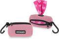 Best Pet Supplies 2-Pack Dog Poop Bag Holder Leash Attachment, Color, Reusable Mesh Dispenser Pouch for Travel, Walking, Park, and Outdoor Use, Soft and Durable with Clip-On - Mesh Pink