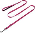 Hyhug Nylon Adjustable 4-6ft Dog Leash with Soft Neoprene Padded Handle, Durable Heavy Duty Leash with Easy-to-Use Bolt Snap, Ideal for Jogging Outdoor