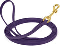 Viper Biothane K9 Working Dog Leash Waterproof Lead for Tracking Training Schutzhund Odor-Proof Long Line with Solid Brass Snap for Puppy Medium and Large Dogs, 33ft Violet Purple