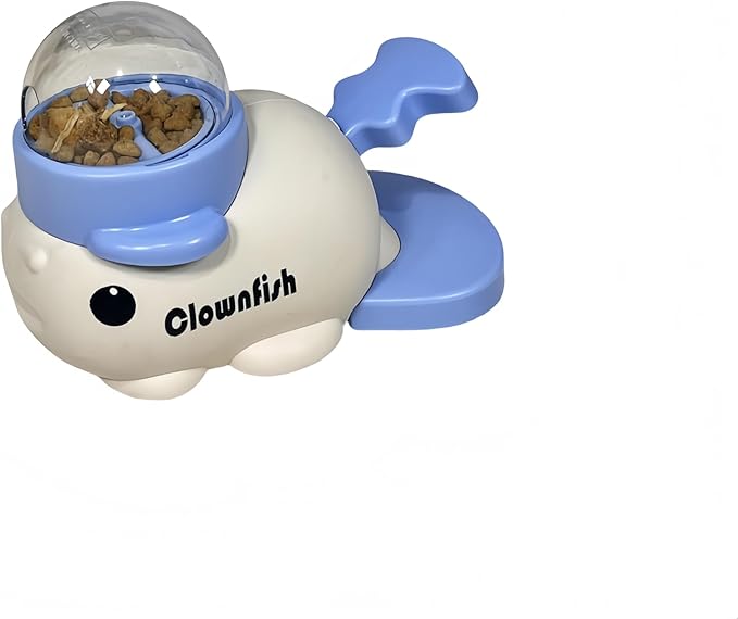 Interactive Dog Puzzle Toy, Slow Feeder Bowl for Cats and Dogs, Mental Stimulation Enrichment Toy, Indoor Pet Feeder with Silicone Mat to Keep Pets Busy (Blue)