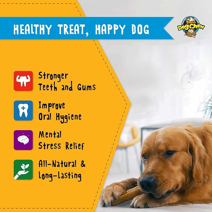 Tibetan Dog Chew Yak Cheese Sticks - Natural Treats for Small to Large Dogs, Lasting, Digestible, Promotes Dental Health, Rawhide and Grain-Free, Ideal for Aggressive Chewers, 10-Pack