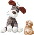 Indestructible Plush Squeaky Dog Toys, 2026 New Durable Heavy Duty Chew Toys for Aggressive Chewers, Teething Toys for Small Medium Large Dogs & Indoor Pups (Brown)