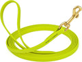 Viper Biothane K9 Working Dog Leash Waterproof Lead for Tracking Training Schutzhund Odor-Proof Long Line with Solid Brass Snap for Puppy Medium and Large Dogs, 10ft Safety Yellow