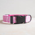 Pink Dog Collars for Small Dogs - Safety Buckle Durable Light-Weight, Girl Dogs Collar for Small Dog Collar with Cute Pink Patterns Soft Adjustable (Pink Bird, S)