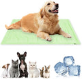 Cooling Mat for Dogs, Washable Dog Cooling Pad for Summer, Non-Slip Pet Coolings Mat for Indoor & Outdoor Use, Cool Dog Bed for Large & Small Breeds (Green, S: 20 * 16 in)