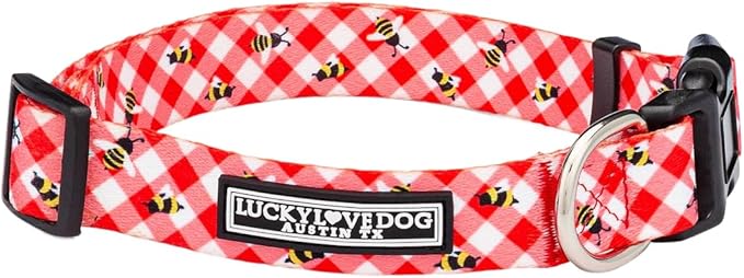 Lucky Love Dog - Adjustable Dog Collar with Easy Click Buckle for Large Ones, Durable, & Comfortable for Male & Female Dogs, Pet Collar for Puppies & Adult Dogs - Bailey, Large