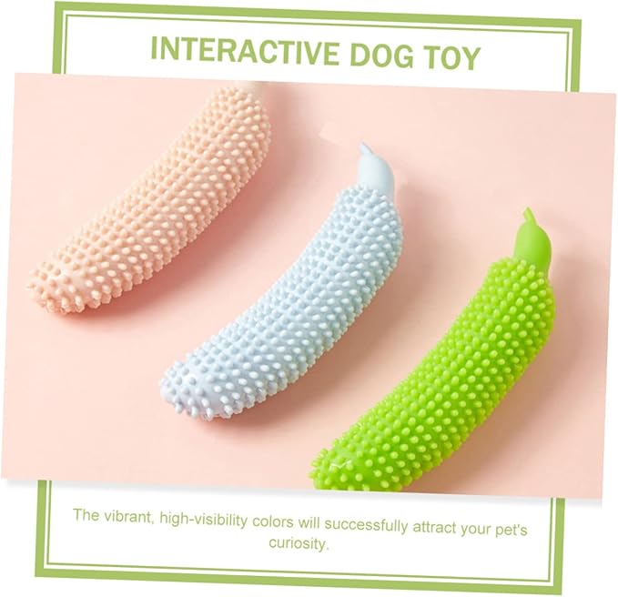 NOLITOY 2pcs Dog Chew Toy Flexible Interactive Training Toy for Dogs Bright Design for Boredom Relief and Habit
