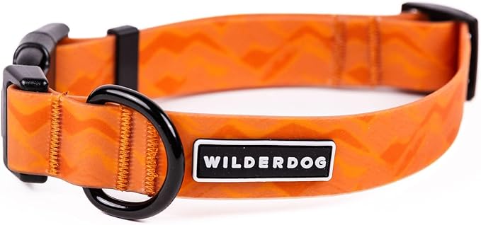 Wilderdog Waterproof Dog Collar - Repels Water & Dirt - Medium 13"-18" - Terracotta