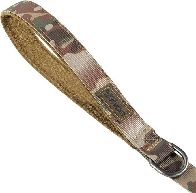 EXCELLENT ELITE SPANKER Tactical Dog Leash Heavy Duty 5-6FT Adjustable No Pull Military Bungee Dog Leash Elastic Leads Rope with 2 Padded Control Handle for Medium Large X-Large Dogs(MCP)