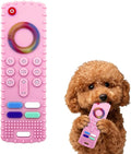 Remote Control Shaped Puppy Teething Toy, BPA-Free Chew Toy for Small Puppies, Relieve Teething Pain & Reduce Boredom (Pink)
