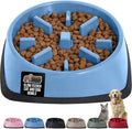 GORILLA GRIP Patented BPA Free Slow Feeder Dog Bowls, Interactive Puzzle Toy for Dogs and Cats Food Training Enrichment, Keeps Pets Busy and Prevents Puppy Overeating, Small Breeds, 1 Cup, Light Blue