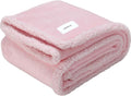 Dog Blanket, Waterproof Reversible Sherpa Fleece Throw Blanket, Furniture Cover for Bed, Couch, Sofa Protection from Liquid Pee and Pet Fur of Puppy, Cat (Pink S28*39inches)