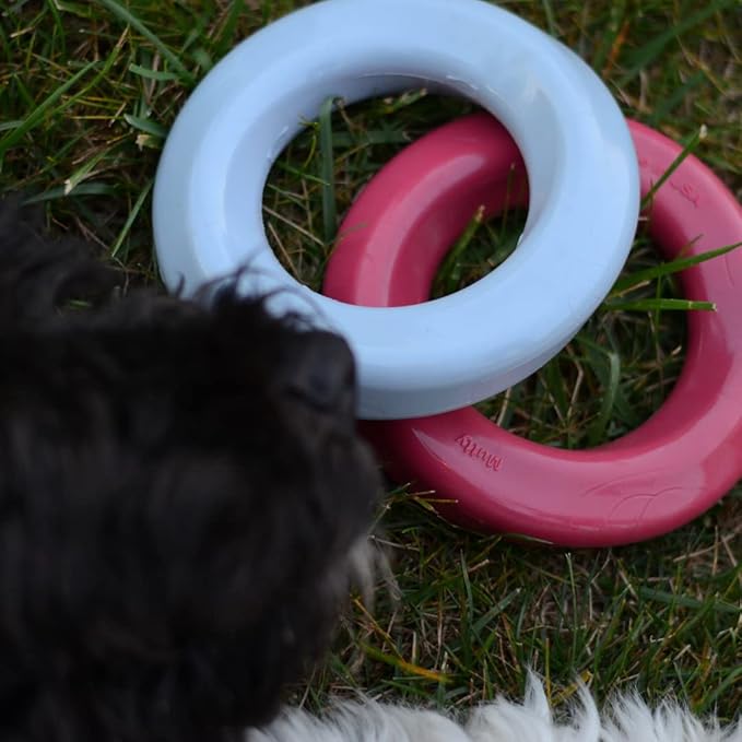 Mutty Dog Chew Ring - Made in USA Dog Toys for Chewers - One Meal Donated to Shelters per Toy - Durable Rubber Puppy and Adult Dog Toy - Non-Toxic 100% Food Grade Materials
