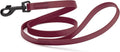 Dogline Biothane Waterproof Dog Leash Strong Coated Nylon Webbing with Black Hardware Odor-Proof Easy to Clean High Performance for Small or Large Dogs Made in USA 4 or 6 ft Lead, Merlot Burgundy