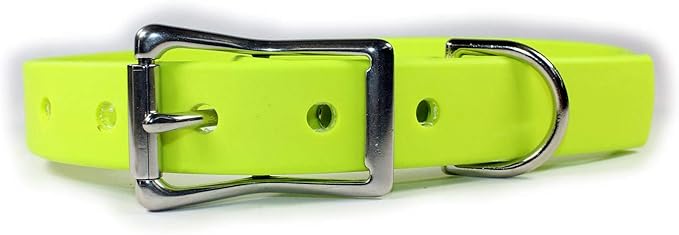 Waterproof Dog Collar (Large: 18"-22", Yellow)