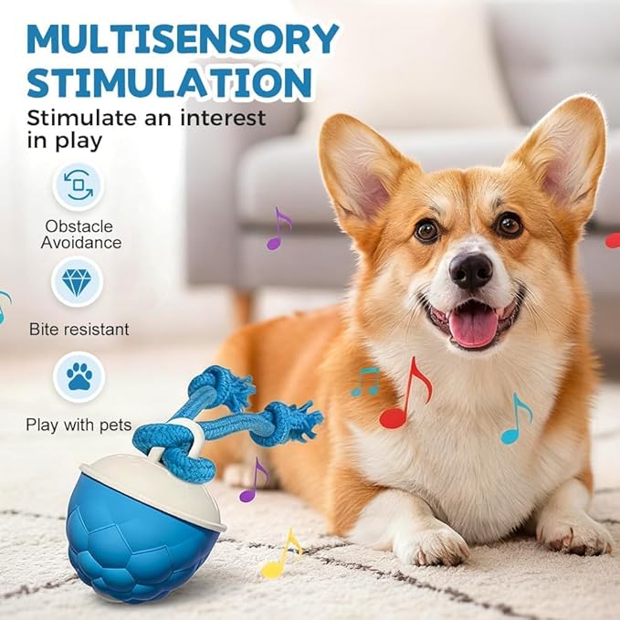 Interactive Dog Toys Motion Activated Automatic Rolling Ball Toys for Small/Medium/Large Dogs Balls for Boredom to Keep Them Busy with USB Rechargeable (Orange)