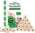 Puppington Certified Home Compostable Poop Bags - ASTM D6400 Compliant - 270 Extra Thick Bags - Plant Based - Pairs with Puppington 3-in-1 Bag & Fits all Standard Poop Bag Dispensers (Vanilla Cream)