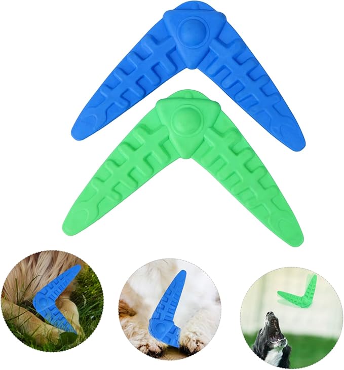 VICASKY 2Pcs Sturdy Dog Training Darts Chew Toys Interactive Flying Toys for Puppies and Small Breeds Molar Chew Design Great for Fetch and Teething Random Color