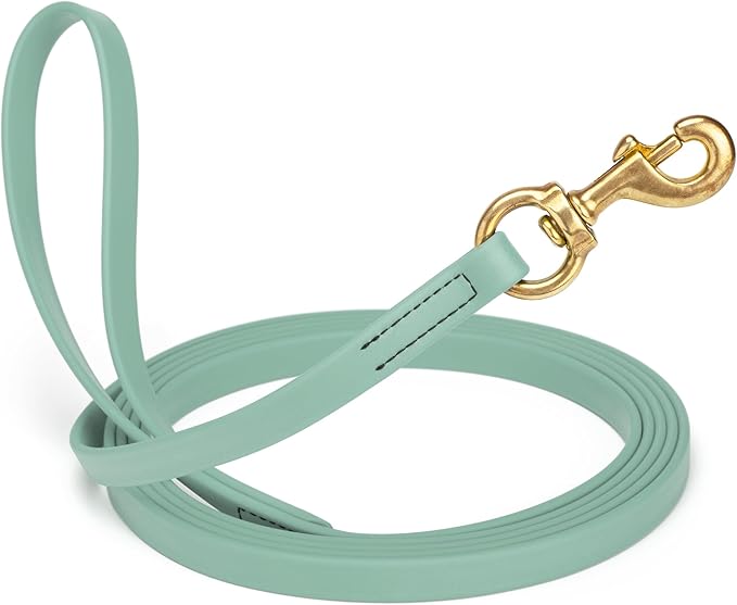 Viper Biothane K9 Working Dog Leash Waterproof Lead for Tracking Training Schutzhund Odor-Proof Long Line with Solid Brass Snap for Puppy Medium and Large Dogs, 15ft Sage Green