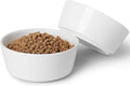 Small Dog Bowls, Non Slip Ceramic Dog Food and Water Bowsl with Silicone Base, Heavy Pet Feeding Bowl for Cats, Puppies and Small-Sized Dogs (White-2 Pack, 6 Inches)
