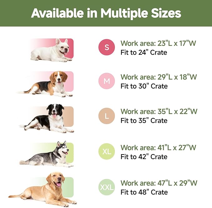 Small Dog Crate Pad, Double-sided Waterproof Pet Mat Crate Bed, Outdoor Kennel Beds Dog Sleeping for Small Pets, Cooling, Waterproof, Wipeable, Anti-Slip, Kennel Pad 23 x 17 Inch, Dark Gray