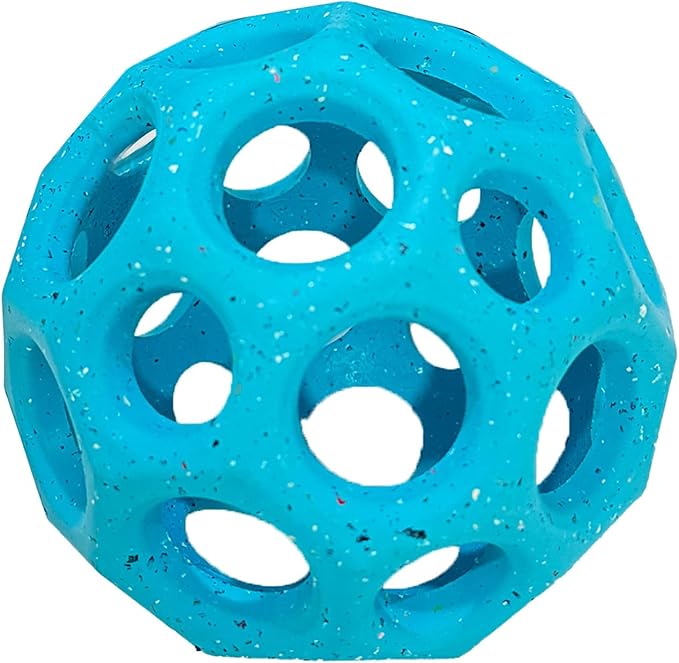 Max Fusion Made with Nike Grind, Arlee Helix Dog Toy, Ball Toys for for All Dogs, Durable & Natural Rubber Chew Toy for Play, Fetch & Chewing, Blue, Large, 1 Count