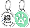 Pet Dwelling QR & NFC Pet Tag – Easy Scan Instant Location Alerts, Smart AI-Featured Pet Profile for Dogs (Green Paw)