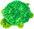 ZippyPaws Squeakie Crawler- No Stuffing Dog Toy to Keep Them Busy, For Small, Medium, & Large Dogs, Squeaky Pet Toy for Boredom, Unstuffed Chew Toy, Soft Plush Puppy Products, SlowPoke the Turtle- 10"