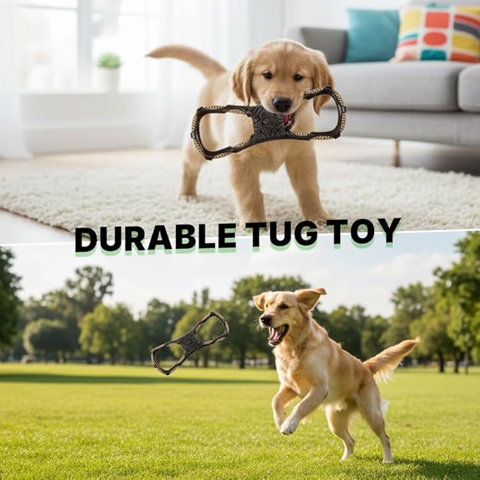 Interactive Dog Toys - Tug of War Chewer for Large, Medium & Small Dogs, Tough Chewer to Keep Them Busy
