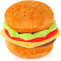P.L.A.Y. Cute Plush Dog Toys - Fast Food Themed Durable Squeaker Chew Toy, Great for Puppies & Small, Medium Dogs - Machine Washable, Recycled Materials (American Classic Burger, X-Small)
