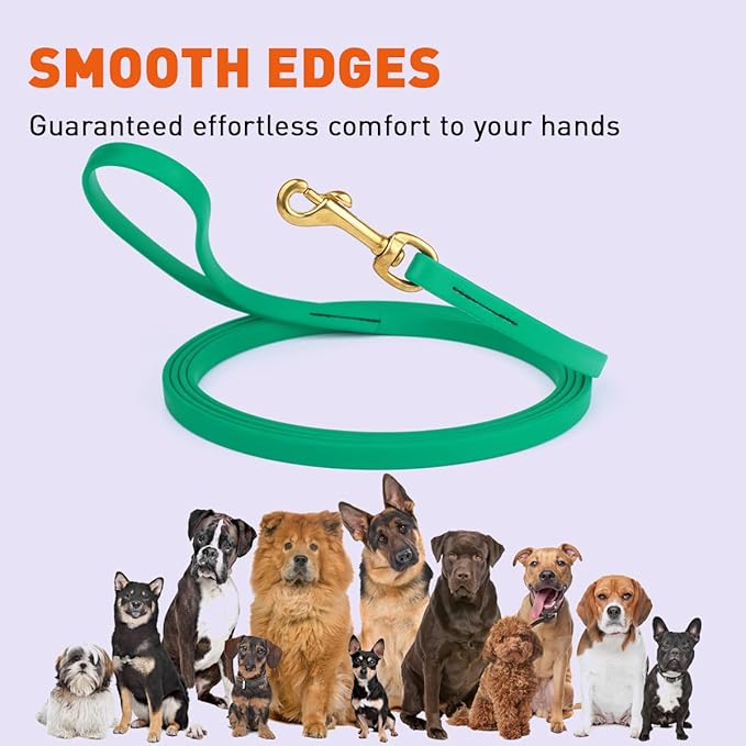 Viper K9 Biothane Working Dog Leash Waterproof Lead for Tracking Training Schutzhund Dog Sport and Search - Odor-Proof Long Line with Solid Brass Snap for Puppy Medium and Large - Water Friendly