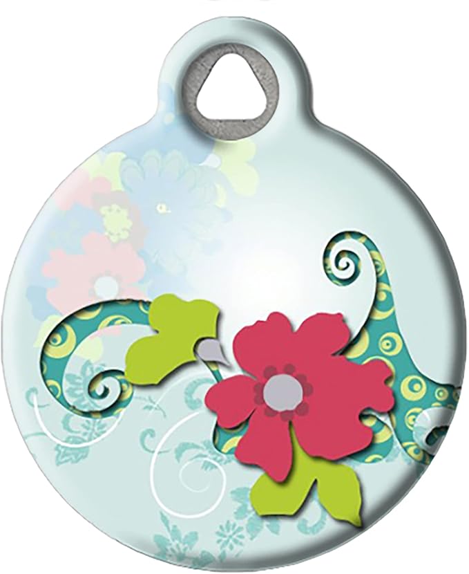 Dog Tag Art Nature and Outdoors Custom Pet ID Tag for Dogs and Cats, Personalized Dog Tag with Customized Identification, Fantasy Garden, Large (1.25" Diameter)