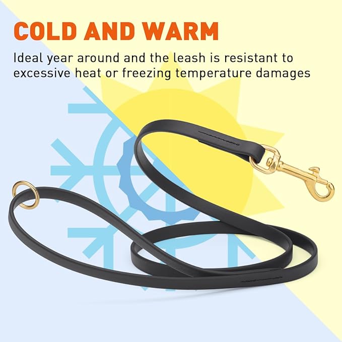 Viper Biothane Working Lead for Dogs 6ft Black