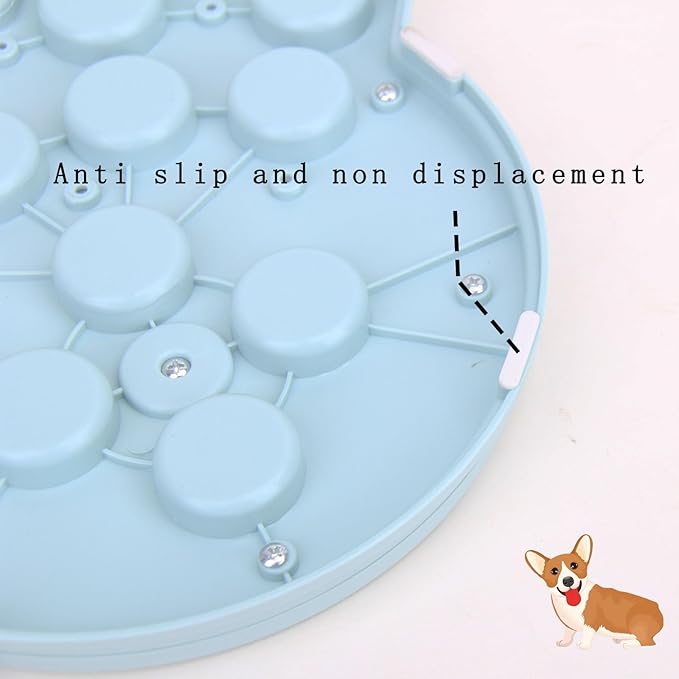 Interactive Dog Puzzle Toys, Dogs Puzzle Feeder Toys for IQ Training, Puppy Puzzle Toys, Mentally Stimulating Treat Dispenser for Training Small, Medium & Large Dogs(Paw), Blue